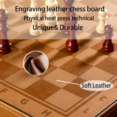 Rinten magnetic chess pieces close-up show secure magnets during play.