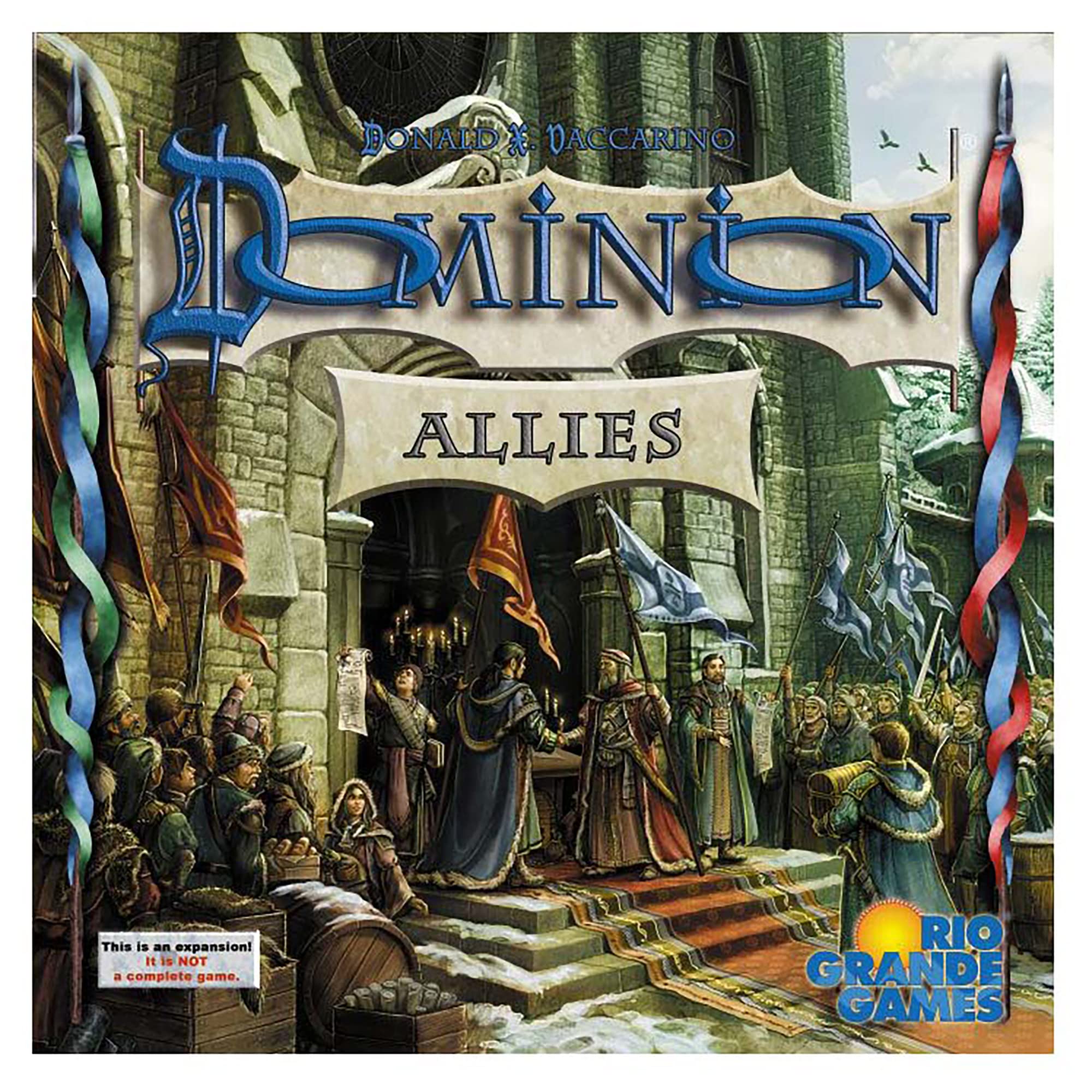 Rio Grande Games Dominion Allies festival scene at the table evokes celebratory diplomacy