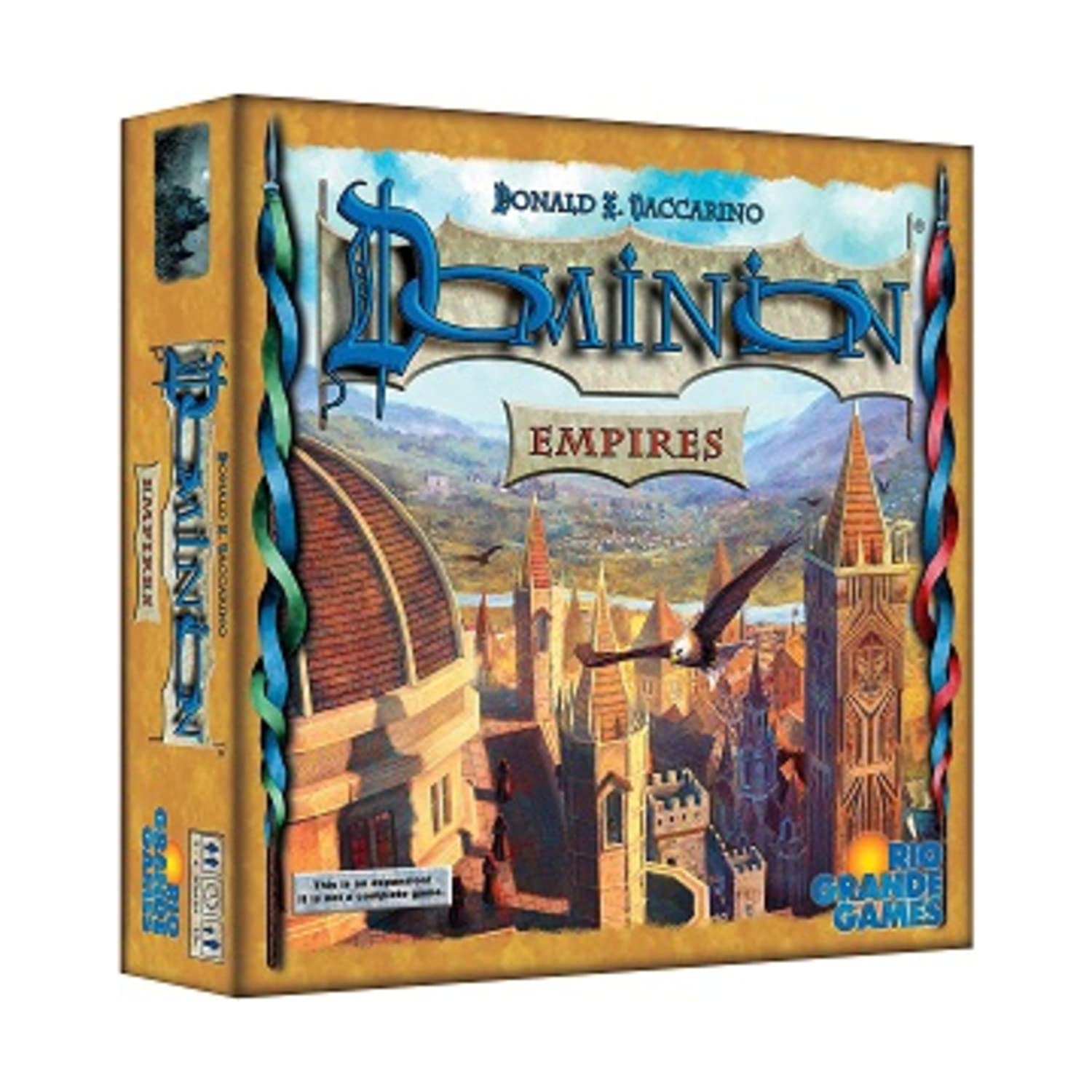 Rio Grande Games Dominion Empires gameplay setup demonstrates strategic planning and session variety.