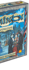Rio Grande Games Dominion Intrigue 2nd Edition box cover showing artwork and sleek packaging.