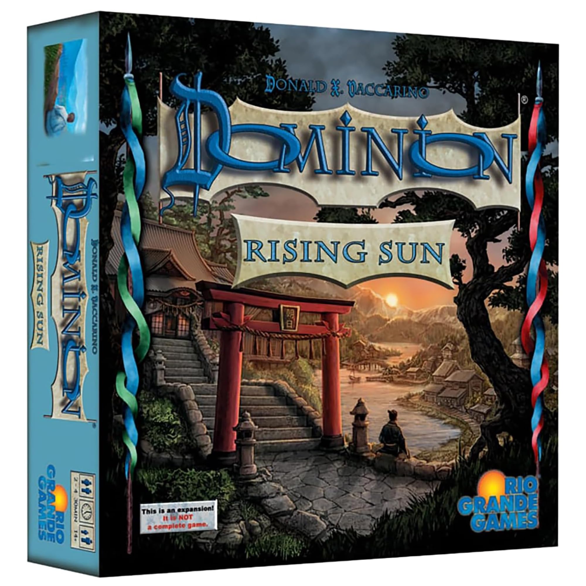 Rio Grande Games Dominion Rising Sun new cards and piles for expanded play options.