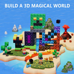 Riomuru volcano adventure blocks set with lava and dinosaurs for imaginative stories.