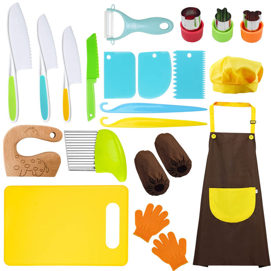 RISICULIS toddler wooden knife for safe food prep.
