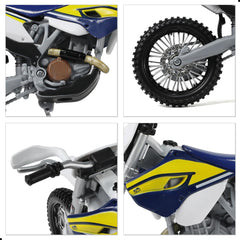 Risopen handlebars and suspension detail highlight authentic styling for display or play.