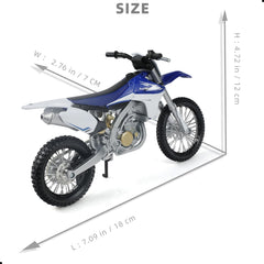 Risopen dirtbike toy side view, authentic mini motocross model.