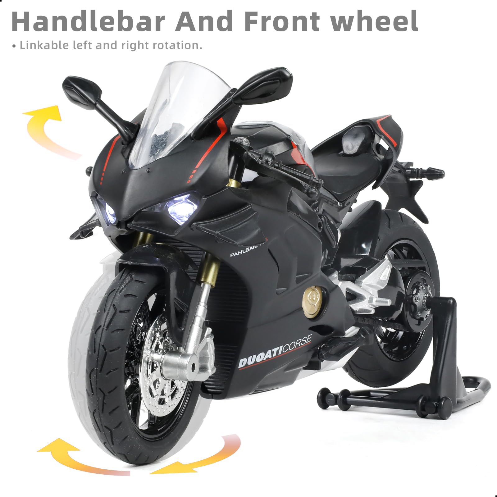 Risopen Ducati V4S detailed wheels and tires with lifelike texture.