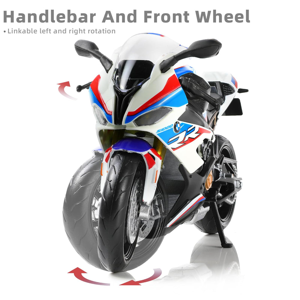 Risopen S1000RR 1:12 die-cast logo detail highlights authentic branding.