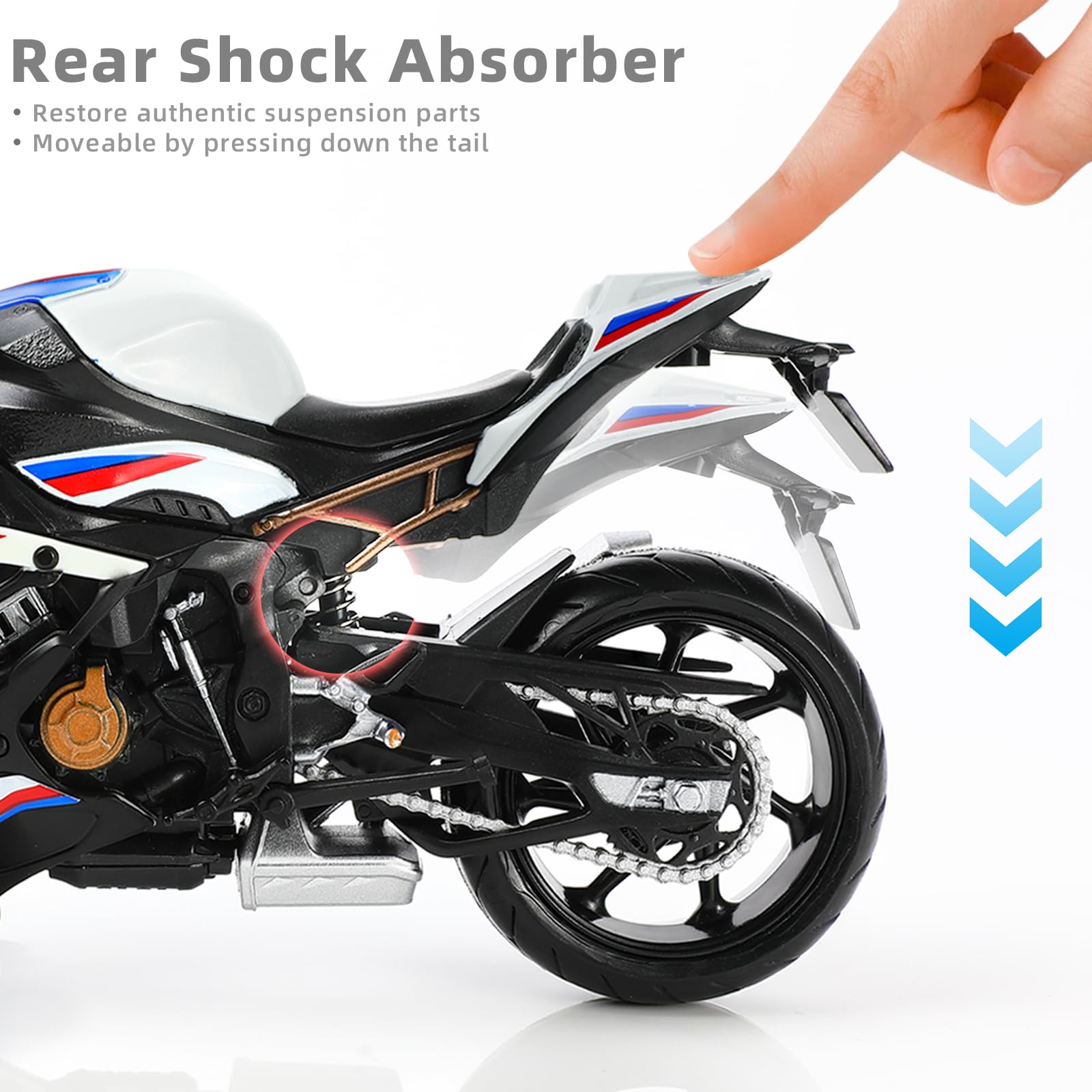 Risopen S1000RR 1:12 die-cast size and dimensions fit collectors' displays.