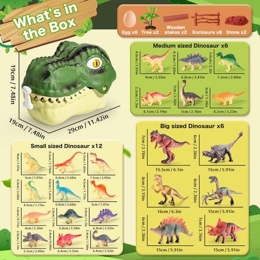 RISUNTOY large dinosaur figures for tactile, action-filled pretend play.
