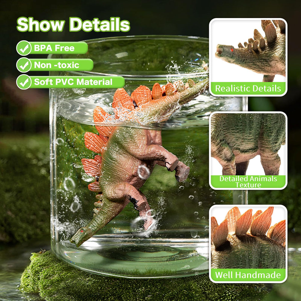 RISUNTOY medium dinosaur figures suited for classroom displays and stories.