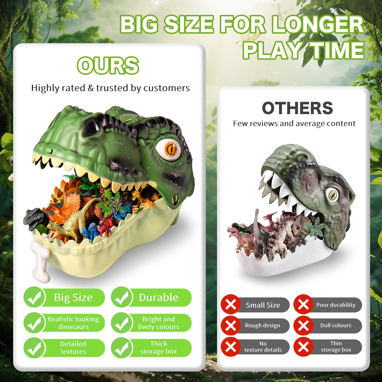 RISUNTOY small dinosaur figures support detailed scene-building and counting.