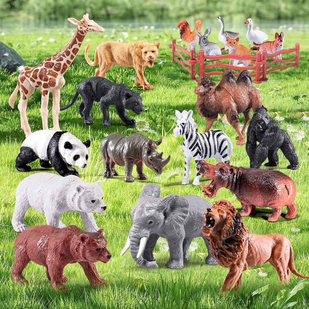 RISUNTOY lion figurine brings bold safari presence to pretend play.