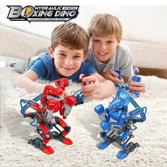 RiteHold hydraulic boxing bot dodge motion during dynamic battles.