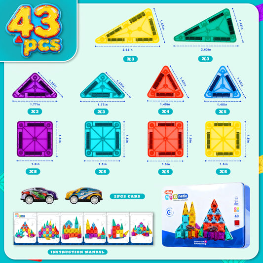 RiteHold magnetic tiles with cars sparks imaginative play on the go
