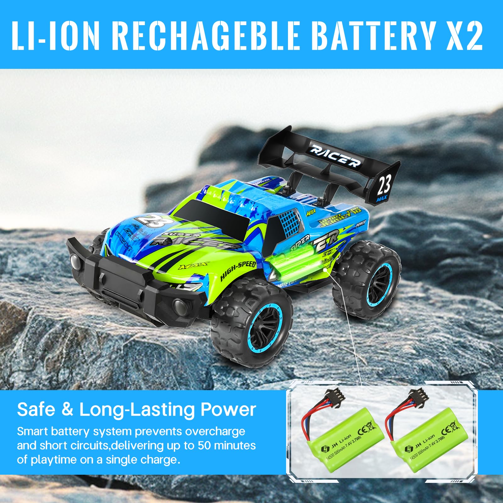 RiteHold RC car with reinforced bumper faces bumps confidently.