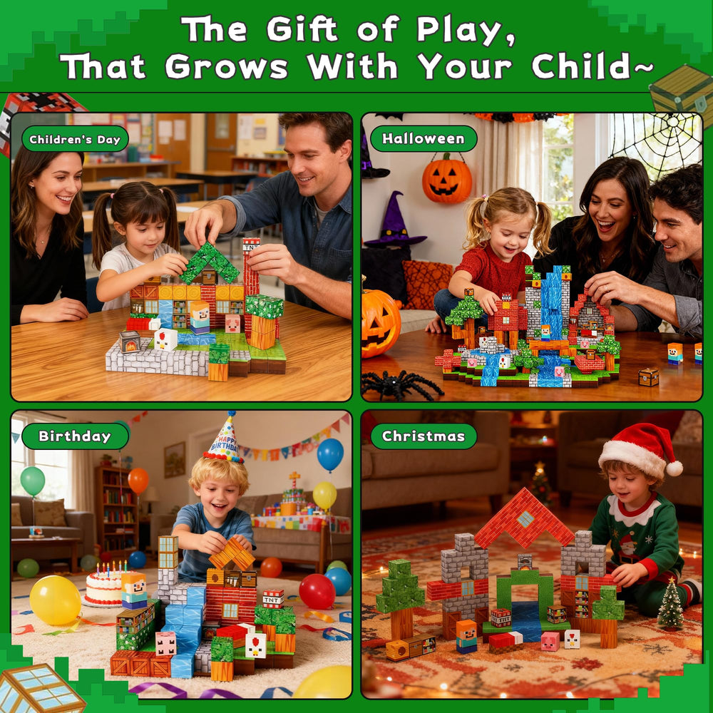 RiteHold wooden-house water-trees-road scene inspires storytelling and collaborative play.