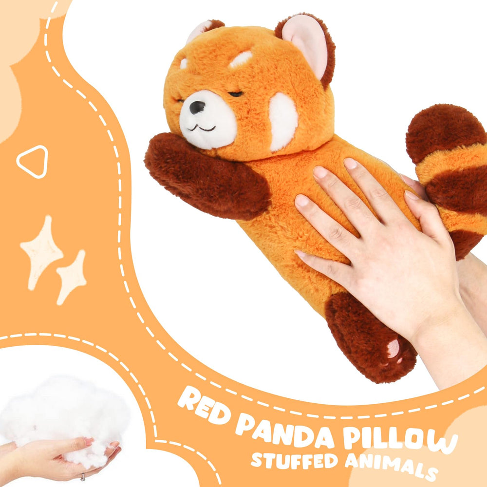 Riuhot Big Red Panda pillow full-height showcases length