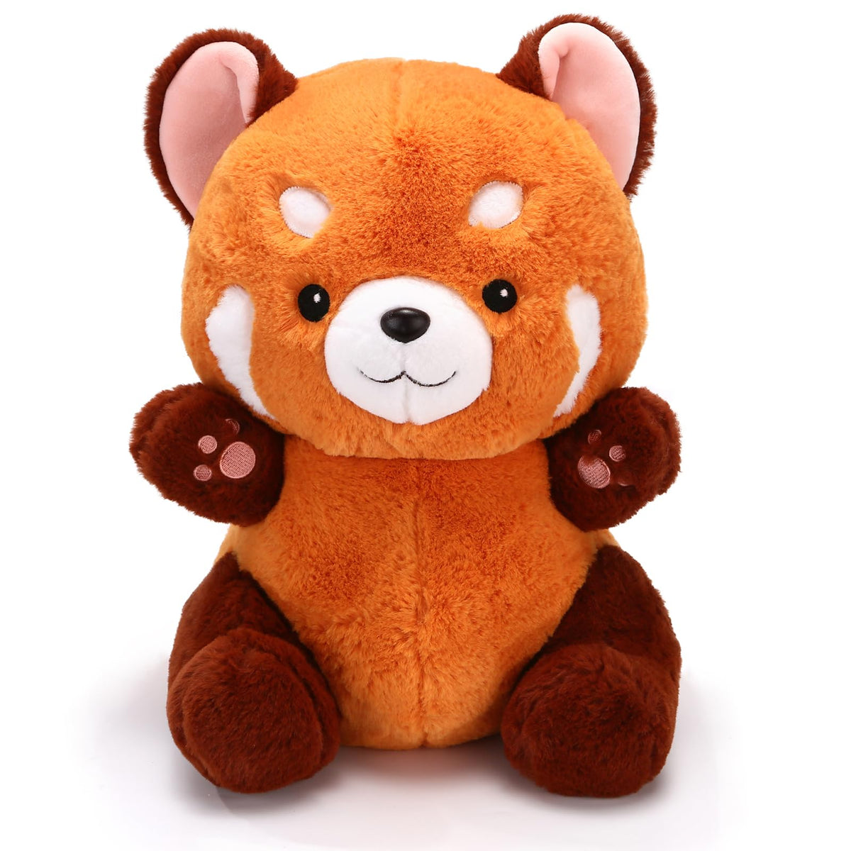 Riuhot Big Red Panda Plush front view, a cuddly, huggable companion for cozy moments.