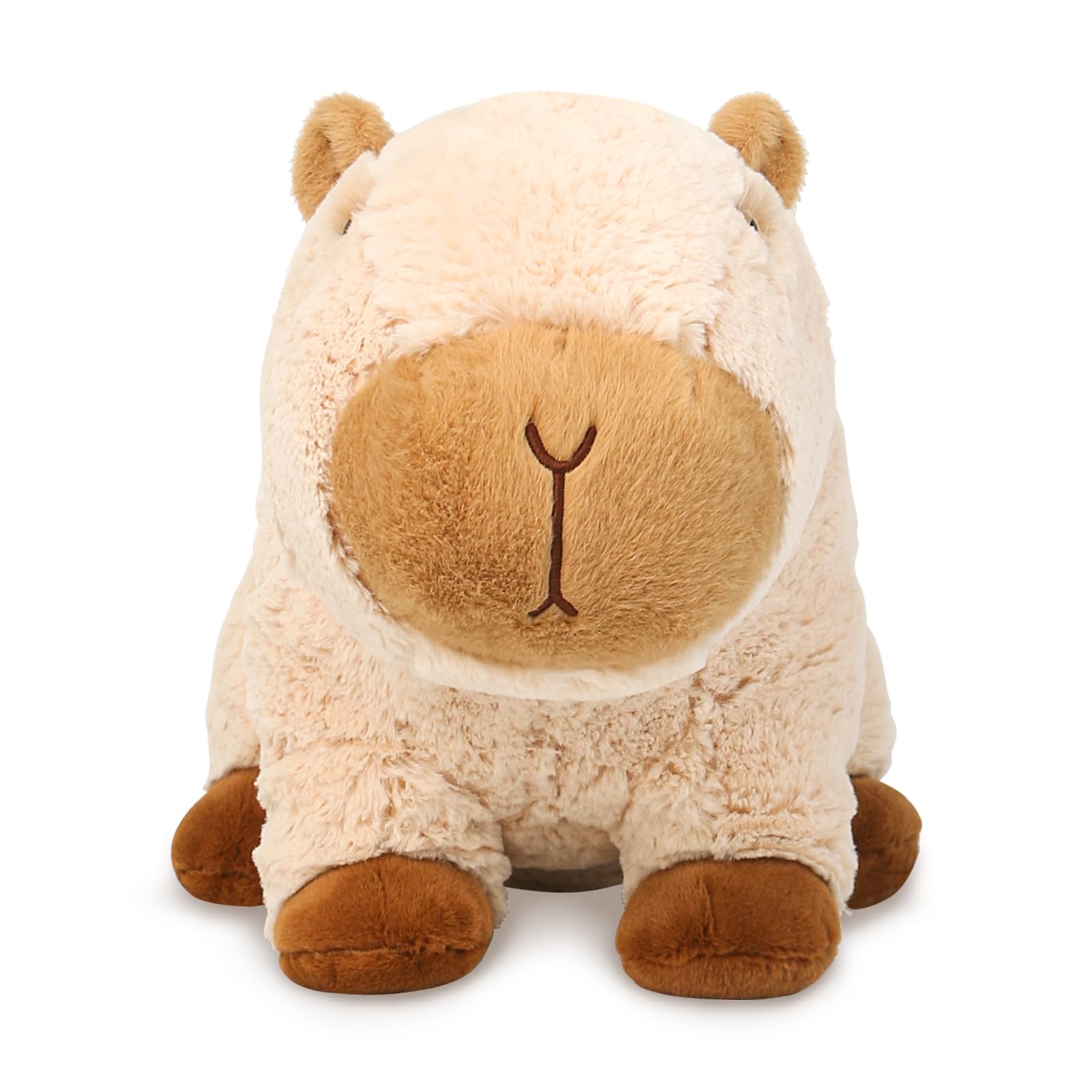 Riuhot Capybara plush cuddly body emphasizes squeezable softness for playtime.
