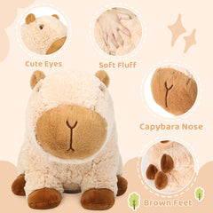 Riuhot Capybara plush easy-clean design for quick cleaning and lasting softness.