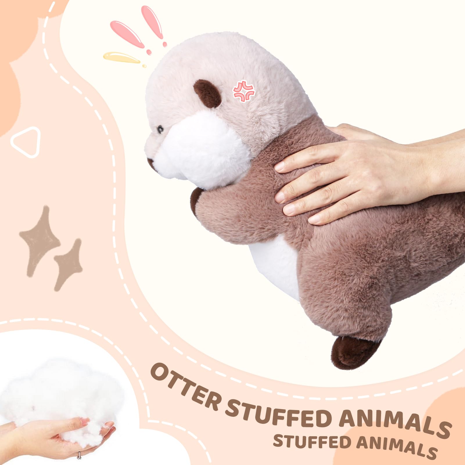 Riuhot otter plush decor-ready for couch, shelf, or car seat.