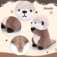 Riuhot otter plush long tail, cozy decor and playtime buddy.