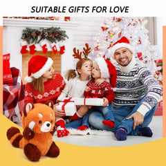 Riuhot red panda plush packaging ready gift presentation