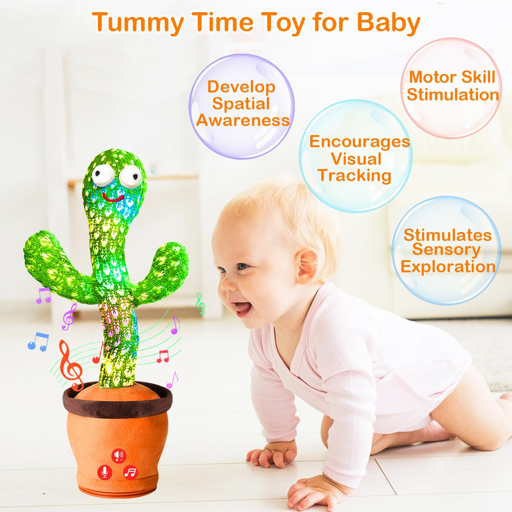 River Mill cactus toy adjustable volume control for gentle listening experiences.
