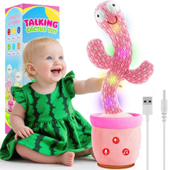 River Mill cactus toy front view with soft plush and engaging movement for babies