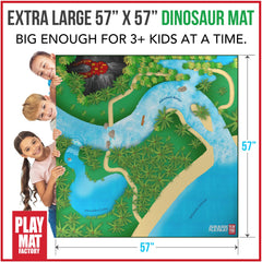 River Monster Collection Dinosaur Play Mat Jungle Scene—rich detail sparks storytelling sessions.
