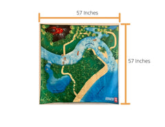 River Monster Collection Dinosaur Play Mat Large 57-Inch—provides space for three kids.