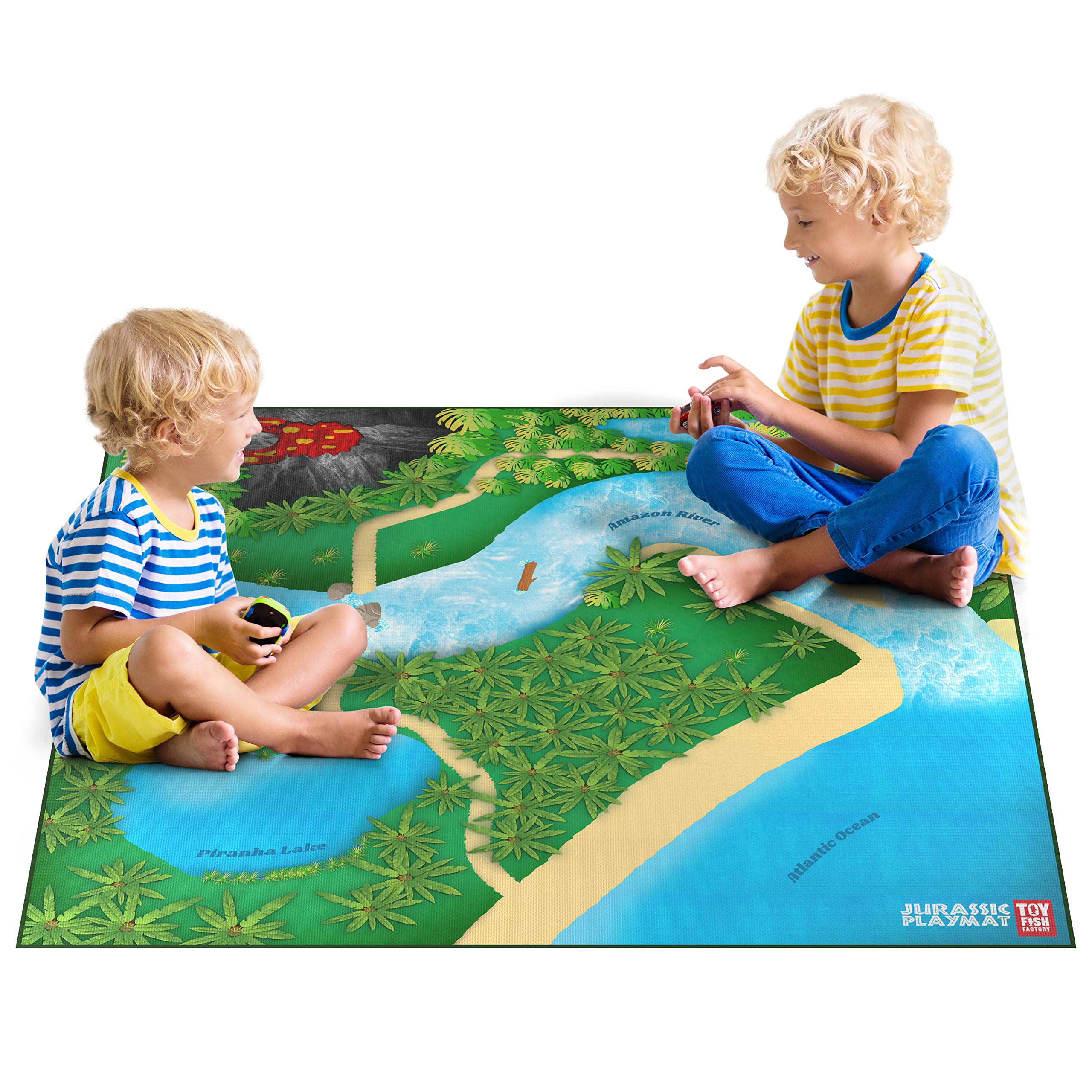 River Monster Collection Dinosaur Play Mat Ocean Habitat—spacious space for imaginative adventures.