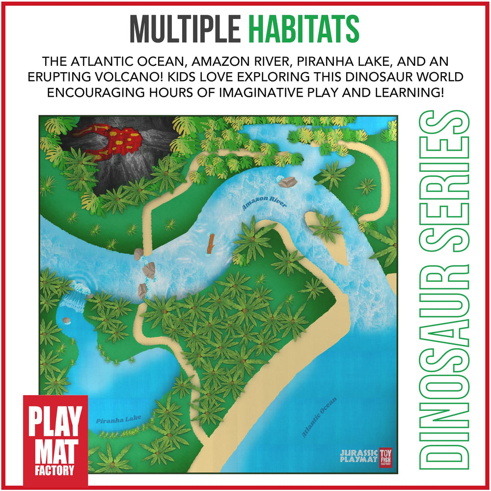 River Monster Collection Dinosaur Play Mat River Habitat—colorful setup for interactive pretend play.