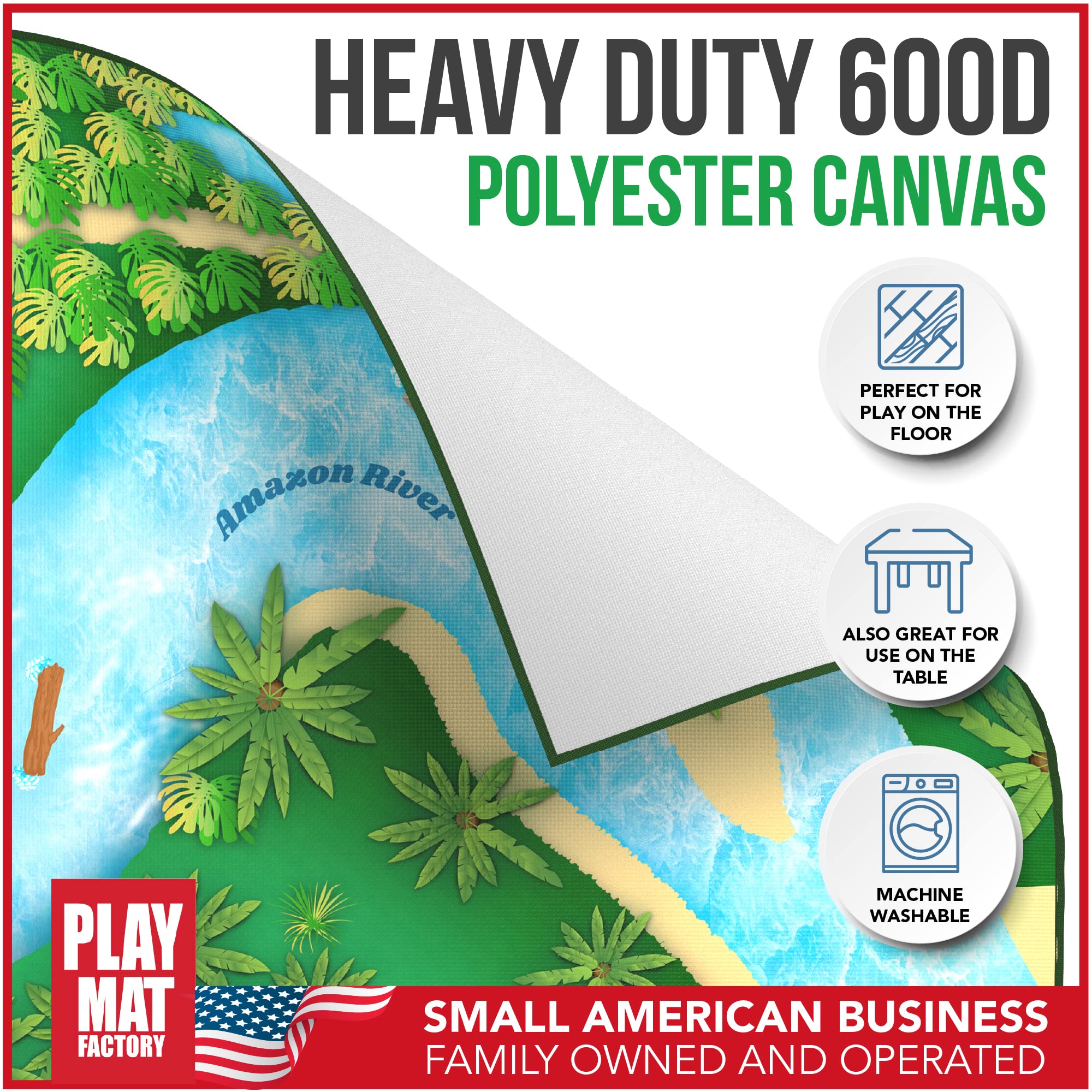 River Monster Collection Dinosaur Play Mat Volcano Scene—dramatic landscape inspires adventurous play.