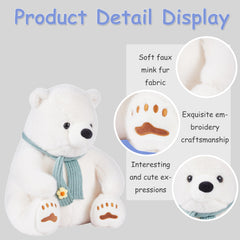 Riverwar Polar Bear Plush face detail with soft, friendly expression.
