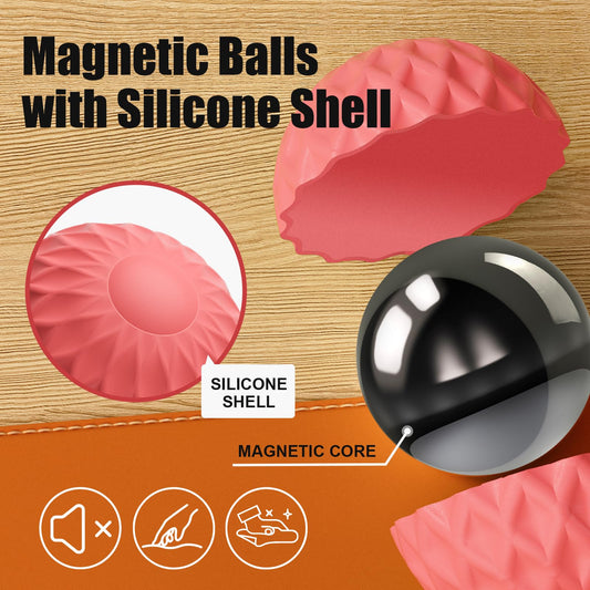 Closeup of RIVGOT silicone magnetic ball texture for tactile grip.