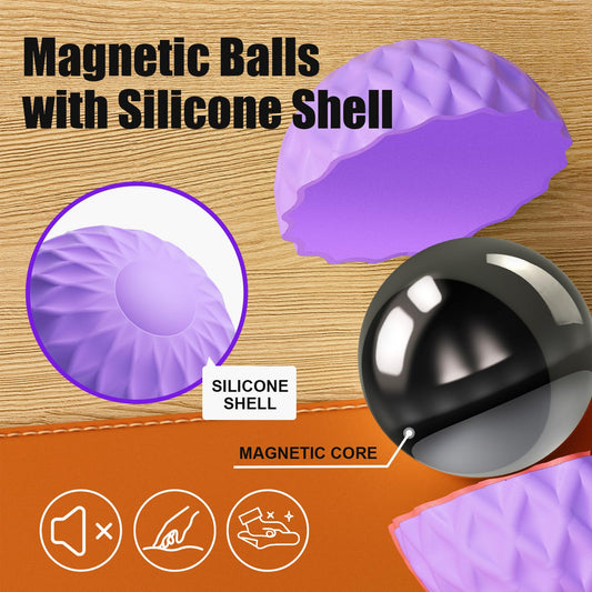 RIVGOT magnetic fidget balls in action for winding down at work.