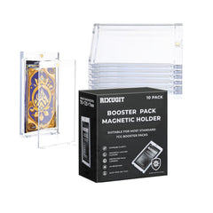 RIXUGIT 10-pack booster pack magnetic holder closeup with secure seal for protection.