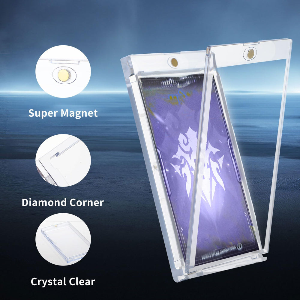 RIXUGIT standard-card-size holders offer a transparent display for easy viewing.