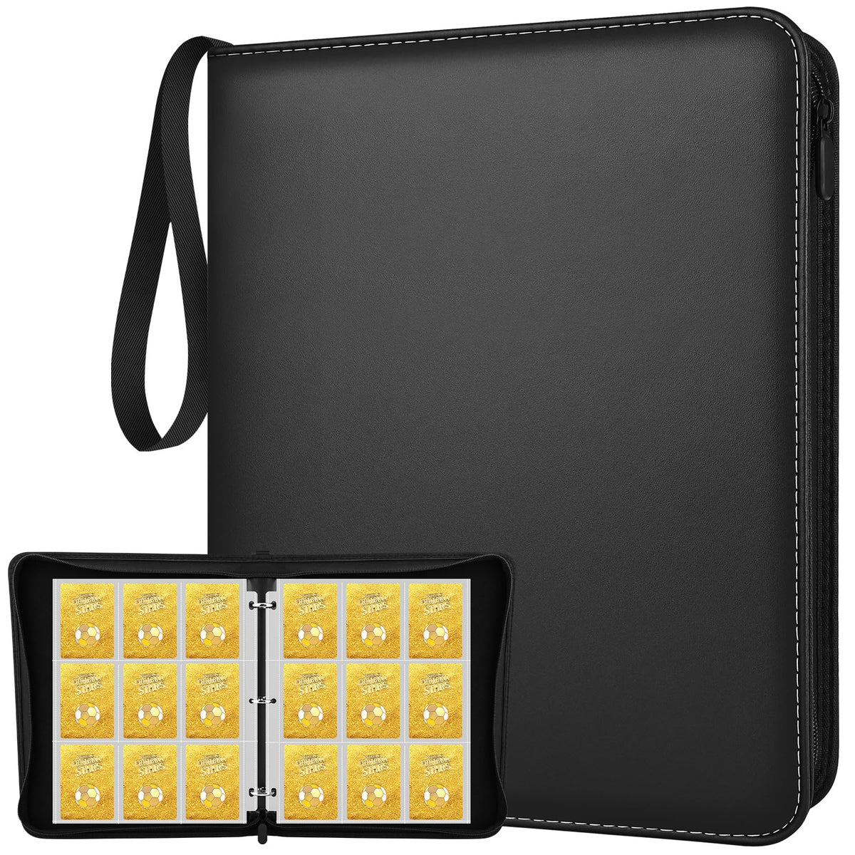 RJVW 9-pocket binder front cover showing spacious display for collections.