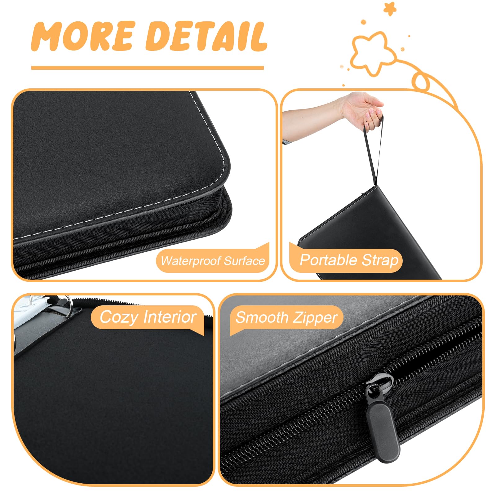 RJVW PU leather surface is waterproof and stain-resistant for protection.