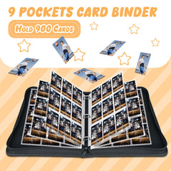 RJVW removable metal clips allow quick page swaps for card reorganization.