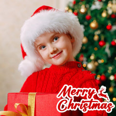 RJVW kids Santa hat worn during family gatherings and photos.