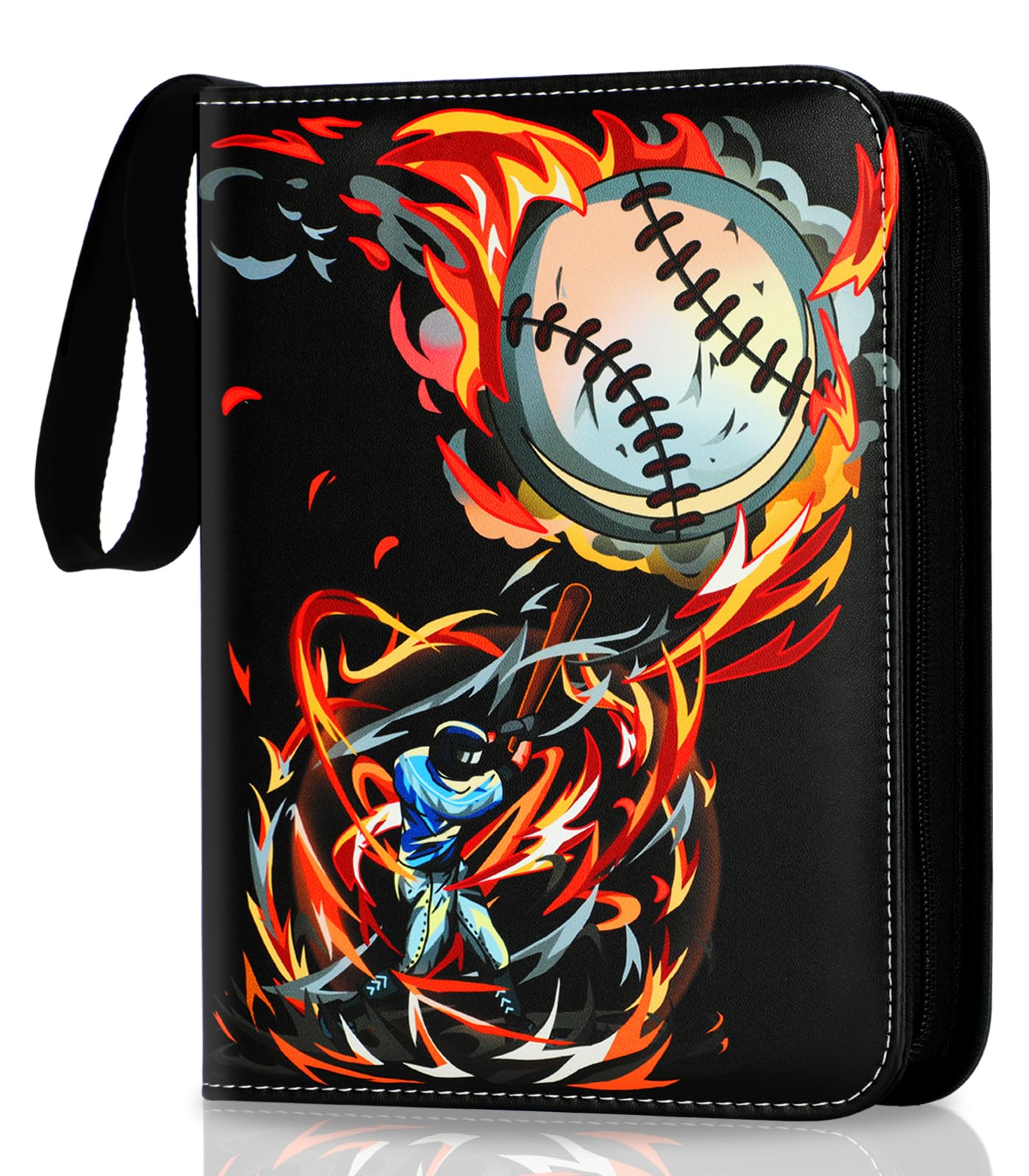 Rkssws baseball card binder red cover with 900-pocket layout for collectors