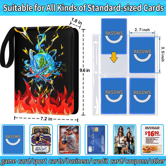 Rkssws card binder with zipper keeps cards secure during travel.