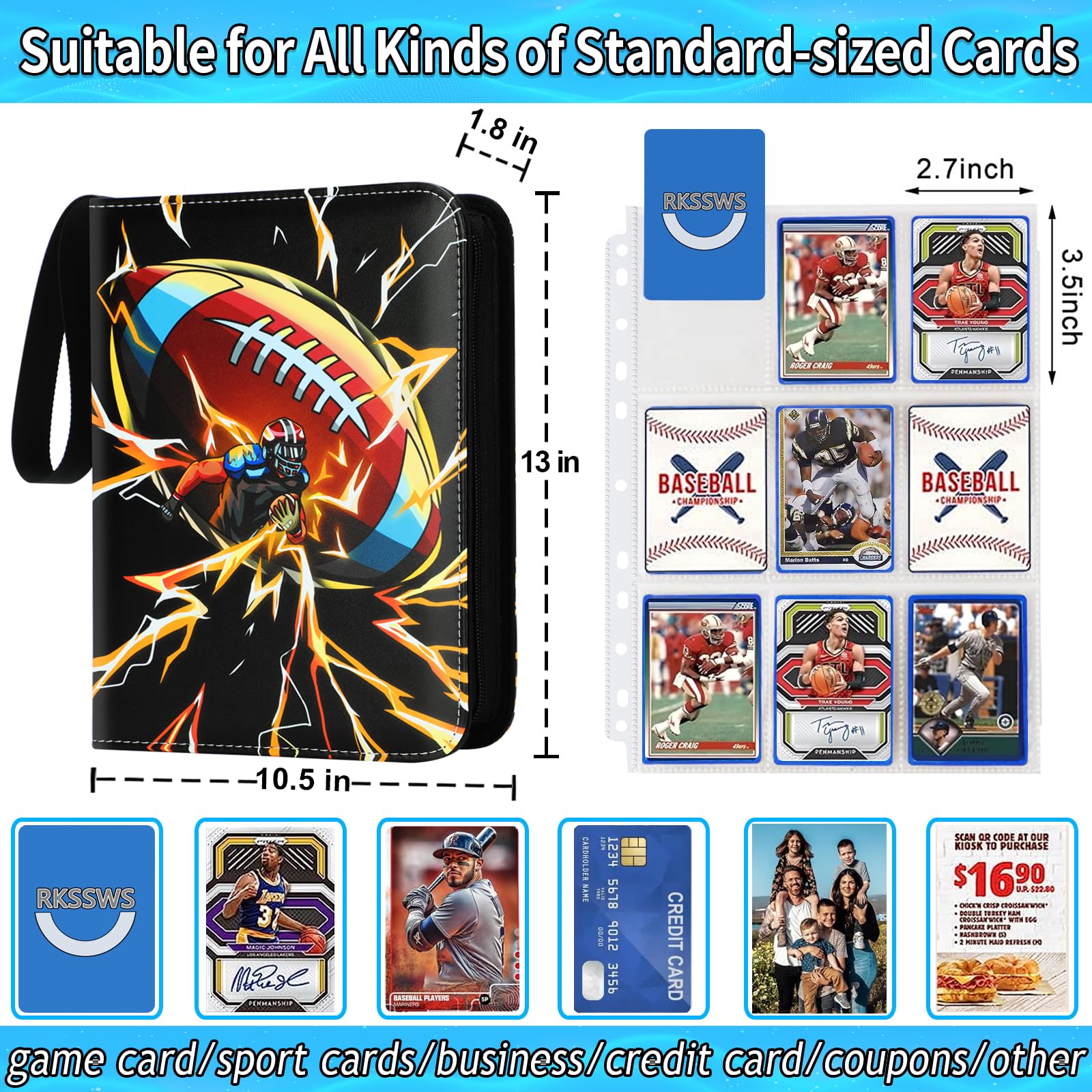 RKSSWS nine-pocket pages ready to display up to 900 cards