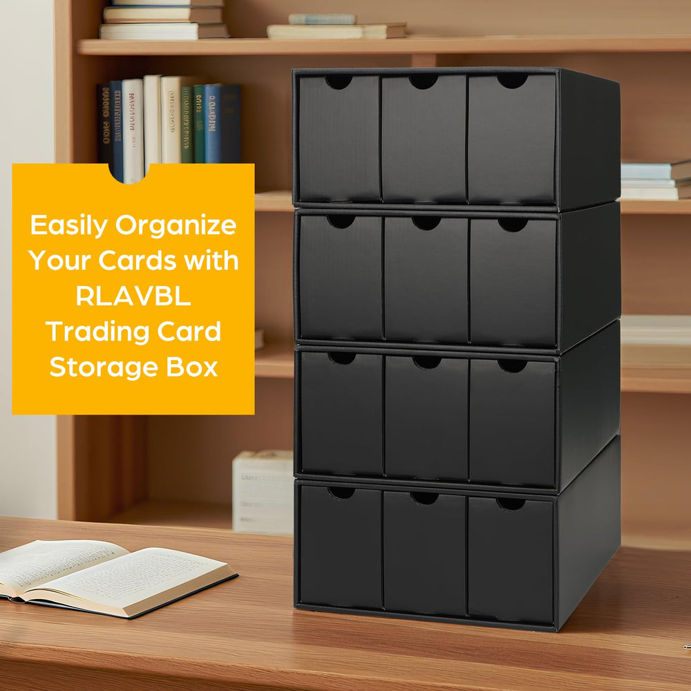 RLAVBL compatible with MTG, TCG, PTCG and sports cards for versatile storage.