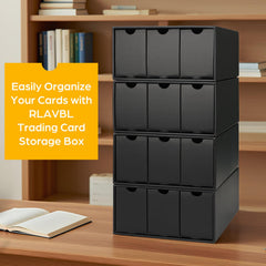 RLAVBL compatible with MTG, TCG, PTCG and sports cards for versatile storage.