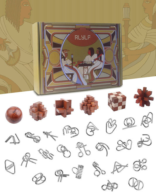 RLYLF metal puzzle collection challenges problem-solving with tactile pieces