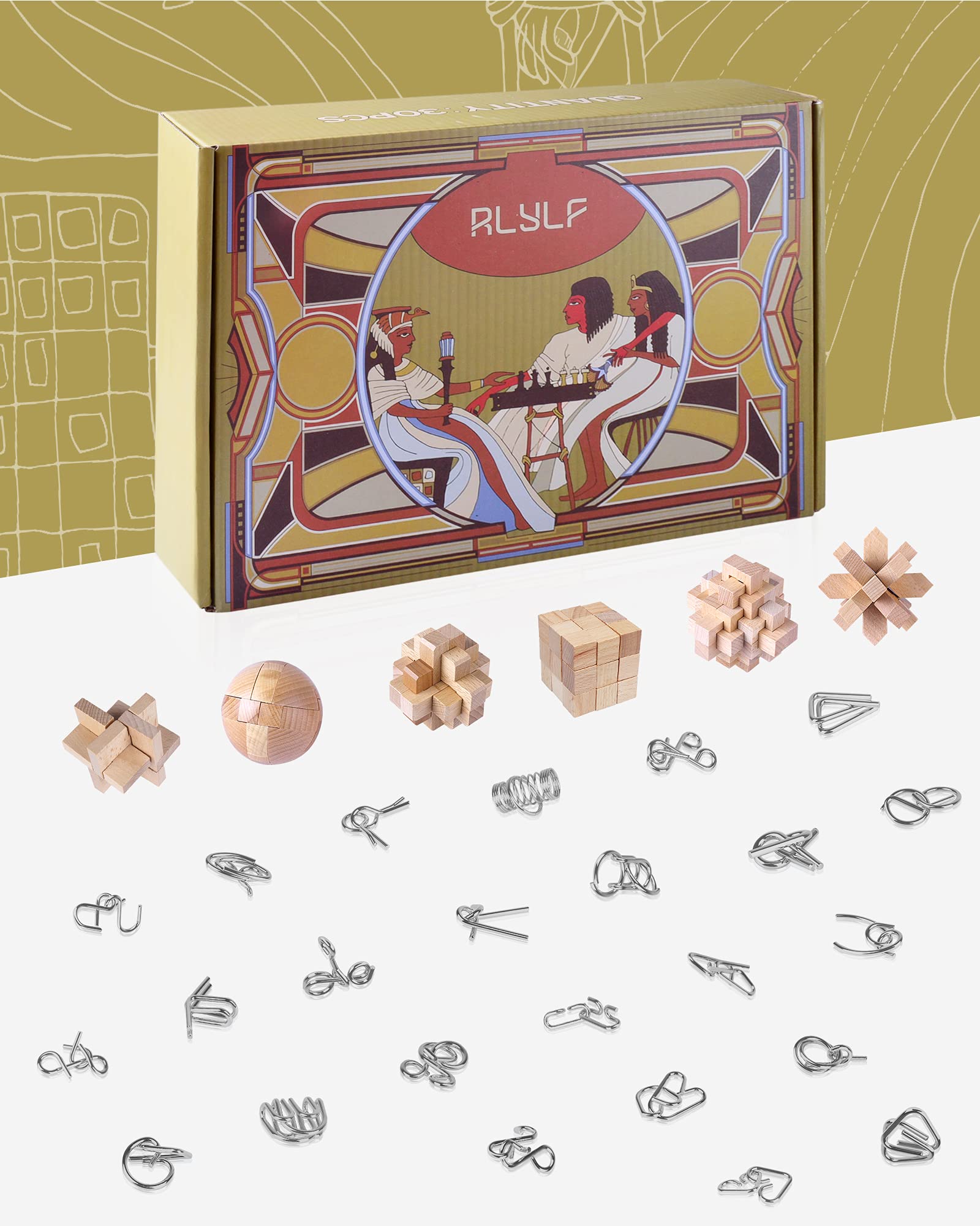 RLYLF brain teaser metal puzzle interlock improves problem-solving during game time